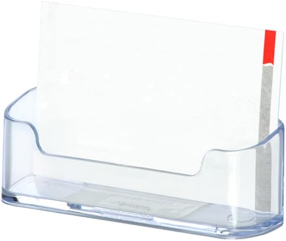 12 Pcs Clear Acrylic Business Card Holder for Table Desk Home and Office
