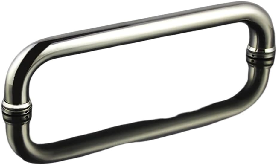 Pull and Push Glass Door Handle, Bathroom Door Knobs for Shower Enclosures Screen Internal/External Door Handles, with Screws-400mm