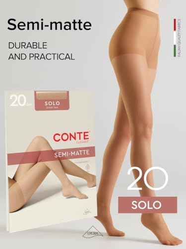 Image of Conte Tights Classic Sheer Semi-Matte Pantyhose Solo 20 Den