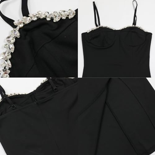 Image of Women Sleeveless Off Shoulder Split Evening Cocktail Long Dress