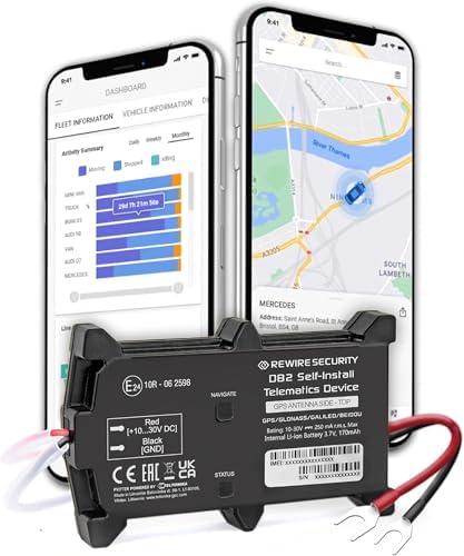 REWIRE SECURITY DB2 GPS Vehicle Tracker - Hard-Wired Tracking Dev...