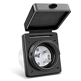 Ujjdwiurgh 30 Ampere Landstromanschluss f¨¹r Wohnmobile, 125 V, Drehverschluss-Steckdose, NEMA L5-30P, Geschlossene, Abschlie?bare Anschlussdose mit Flanschstecker