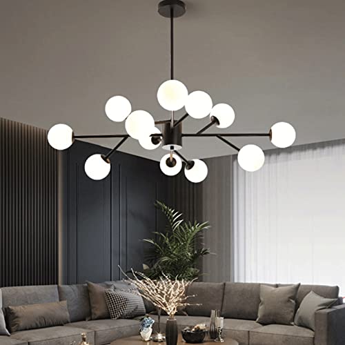 Lustre globe en verre design pour illuminer chaleureusement votre salle à manger