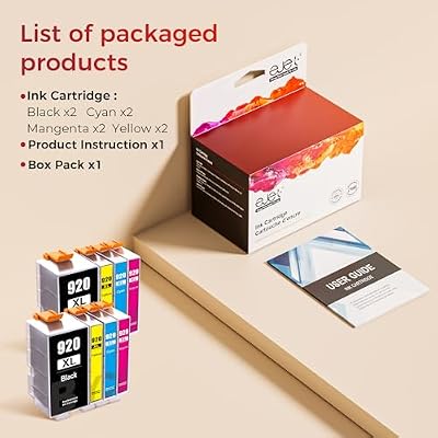 ejet 920XL Replacement for HP 920XL Ink Cartridges Combo Pack 920 XL Compatible with Officejet 6500 6500A 6000 7000 7500 7500A E709 Printer (2 Black, 2 Cyan, 2 Magenta, 2 Yellow, 8 Pack)