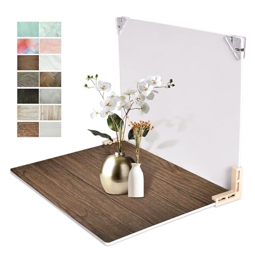 EMART Kit de Tablero de Fondo para Fotografía de Producto Pequeño 40x30cm con 14 Patrones, Fotografía de Productos en Mesa Pequeña para Maquillaje Cosmético de Joyería