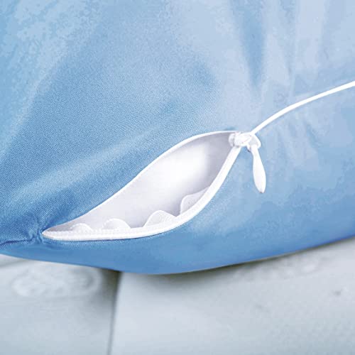 Evolive Ultra Soft Microfiber Body Pillow Cover/Pillowcases 21"x54" with Hidden Zipper Closure (21"x54" Body Pillow Cover, Light Blue) - Thumbnail 3