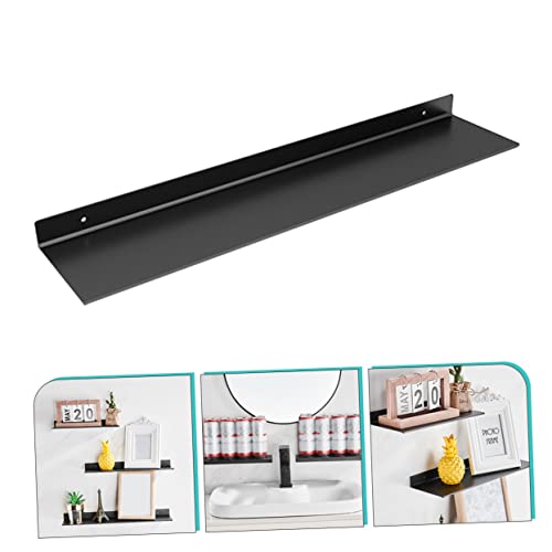 Osaladi Shelf Metal Shelf Rack Shelf For Clothes Black Wall Shelf Black Metal Shelf Metal Wall Shelves Wall Shelving Unit Wall Hanging Rack Metal Black Toilet Aluminum Alloy #TOP4