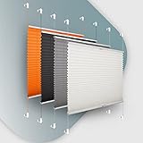 ⚒【𝐊𝐞𝐢𝐧 𝐁𝐨𝐡𝐫𝐞𝐧-𝐞𝐢𝐧𝐟𝐚𝐜𝐡 𝐊𝐥𝐞𝐦𝐦𝐞𝐧】: Dieses Plisseerollo bringen Sie ganz einfach und unkompliziert mit den verstellbaren Klemmträgern am Fensterflügel an. Die Klemmträger flexibel sind einstellbar--im Rahmen einer Fensterflügelbreite von 10 mm bis 23 mm.Es müssen keine Löcher gebohrt werden und es braucht auch kein weiteres Werkzeug,sowie hinterlassen Sie keine bleibenden Spuren an den Fenstern.Ideal für Mietwohnungen und für kurzfristige Lösungen.