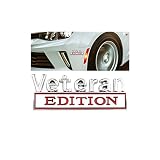 Veteran Edition Car Emblem, 3D Car Metal Decals Exterior Truck Stickers, 3M Strong Adhesive Letter S