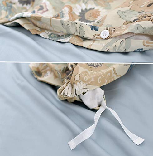 Eikei Home Damask Medallion Luxury Duvet Quilt Cover Boho Paisley Print Bedding Set 400 Thread Count Egyptian Cotton Sateen Vibrant Bohemian Pattern,3 Pieces (King, Majorca) #TOP7