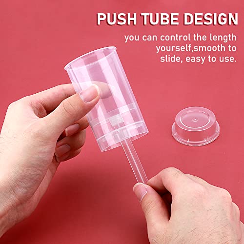 Houseen 20 Pack Push Pops Containers And 16 Holes Acrylic Cake Pop Display Stand, Plastic Cake Push-Up Pop With Lids, Base & Sticks, For Weddings Baby Showers Birthday Christmas Party #TOP2
