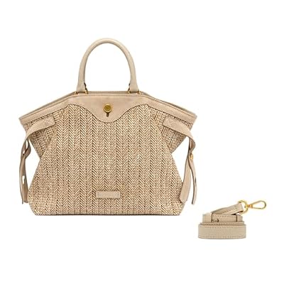 Gianni CHIARINI BORSA DONNA CLAUDETTE IN RAFFIA E CAMOSCIO A MANO CLAUDETTE SABBIA BS11901