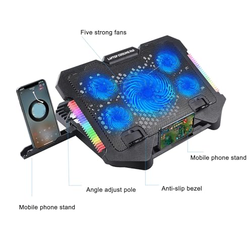 Base enfriadora ajustable para laptop con ventilador silencioso miniatura 6