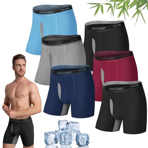 La Mejor Lista de Bóxers ajustados para Hombre los preferidos por los clientes. 46 IGOLUMON Boxer Hombre 6 Piezas Calzones Transpirable Boxers Bambu Ropa Interior Hombre Bóxer de Elasticidad Hombre con Bragueta
