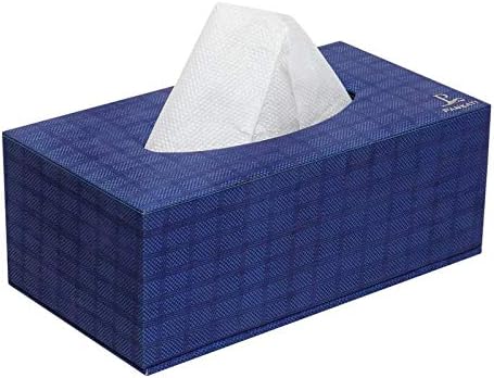 PANKATI® Tissue Box - Attractive and Beautiful Decorative Paper Napkin Dispenser Tissue Holder for Your Home Car Dinning Table Office (Blue)