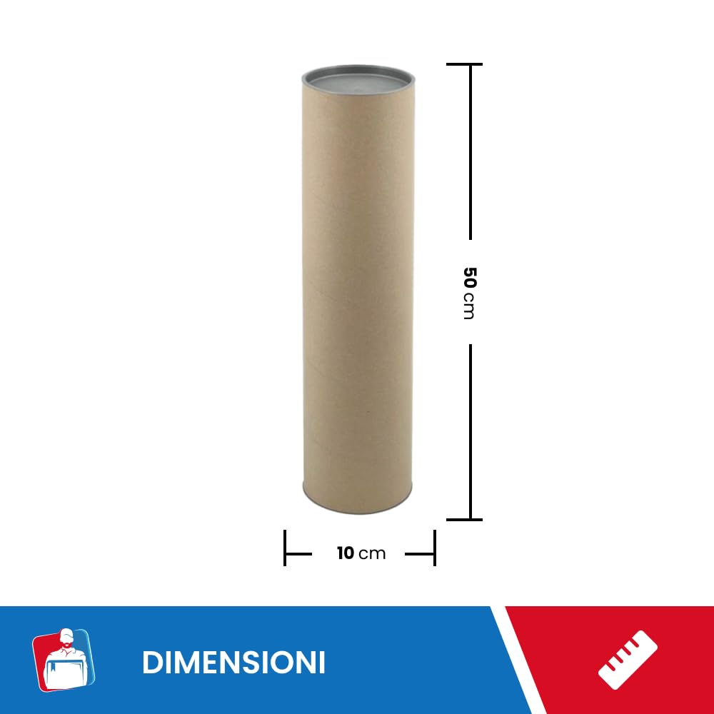 Tubi In Cartone Per Spedizioni - 10 Pezzi 750x60mm Con Tappo In Plastica Per Poster E Documenti - Foto 13