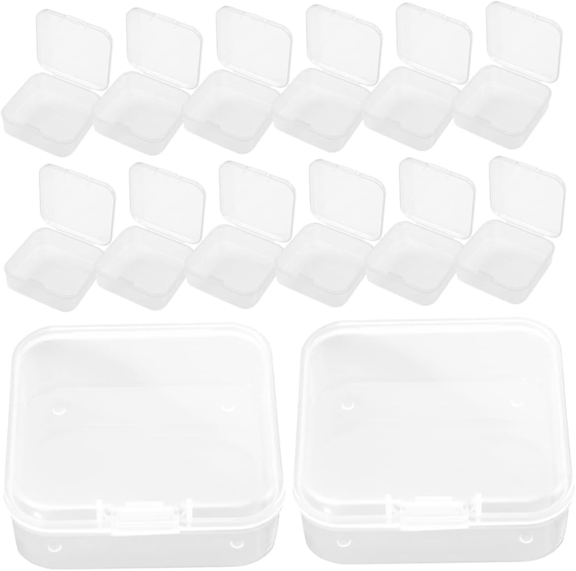 Gatuida 50pcs Compact Transparent Bead Organizer Boxes for Jewelry Accessories and Crafts Storage Lightweight and Portable Storage for Earrings Hooks and Sewing Supplies