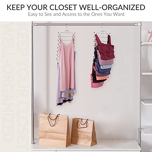 Zedodier Tank Tops Hangers，Bra Hanger 2 Pack Metal Space Saving Hanger Closet Organizer For Tank Tops, Bras, Camisoles, Scarfs Or Belts #TOP4