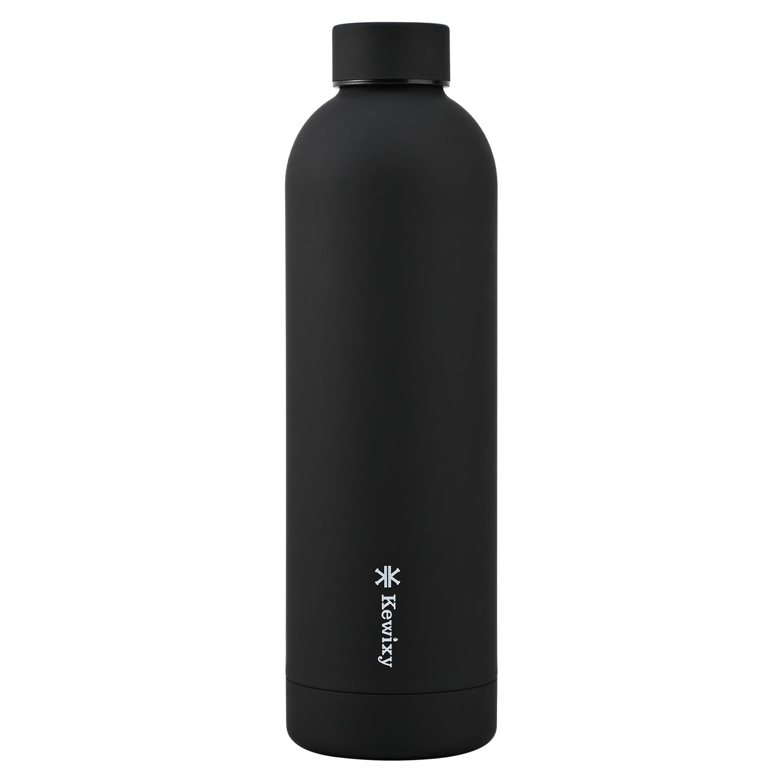 KEWIXY Stainless Steel Water Bottle 750 ml, Cold 24 Hrs/Hot 12 Hrs, Insulated, Double Walled Metal Vacuum Flask, Leak Proof, Easy to Carry, Fits Cup Holders, for Travel, Gym, Work (Black) — image 1