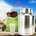 50L Milk Can Stainless Steel Milk Bucket with Sealed Lid and Portable Handle Versatile Milk Can Wine Bucket Liquid Storage Container Wine Pail Ice Bucket Milk Transport Can Tote Jug (13.2 Gallon)