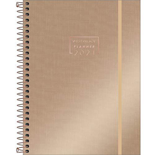 Agenda Espiral Planner West Village Metalizado M7 2021 Tilibra