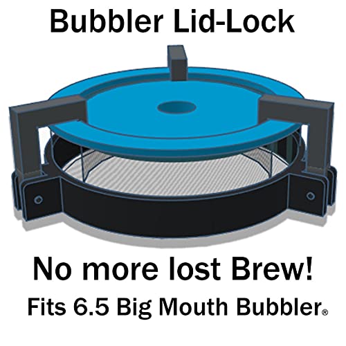 Big Mouth Bubbler Lid Holder (GLASS and PLASTIC Carboy Version) - Bigmouth Bubbler Lid Holder - Bubbler Lock - Bubbler Clip (6.5 GALLON BMB PLASTIC CARBOY)