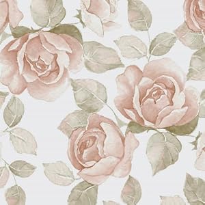 Fiula LM255-E-3M Rosen Blumentapete Rosa Weiß