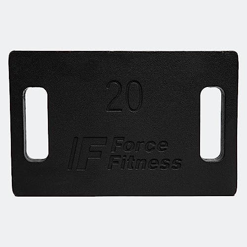 FORCE FITNESS Cast Iron Weight Plates for Rucking Backpack, Hiking, Cardio, Home Gym Equipment, Fitness Training Plates for Rucking, Strength Training Weight Plates 20kg