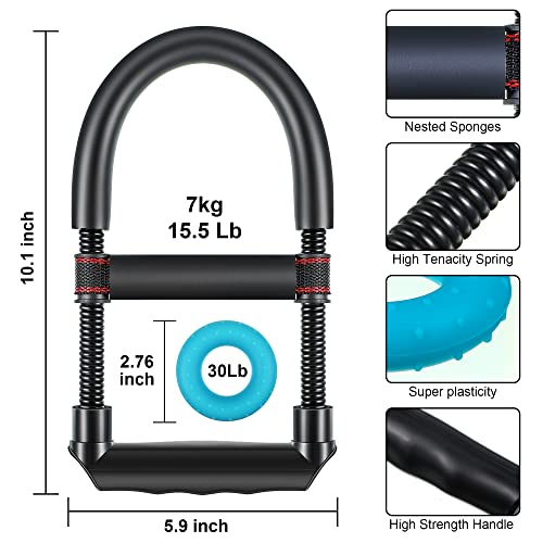 Dreyoo Wrist Strengthener With 2 Pcs Hand Grip Strengthener, Hand Developer Wrist And Forearm Strengthener Equipment Forearm Trainer Grip For Rehabilitation Starter Fitness Enthusiasts #TOP2