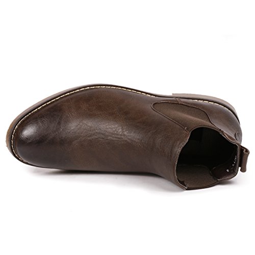 Metrocharm MC124 Men's Formal Dress Casual Ankle Chelsea Boot (12, Brown)