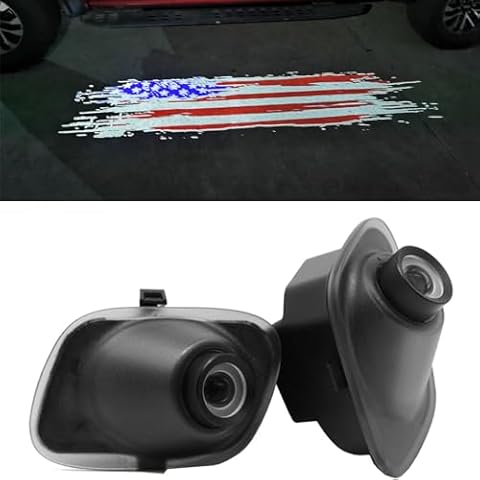 HzdaDeve 2PCS Side Rearview Mirror Welcome Light Star Pattern Courtesy Puddle Door Light Projector LED Floor Lamp Decoration Accessories for Ford F150 2015 2016 2017 2018 2019 2020 2021 2022 Cover