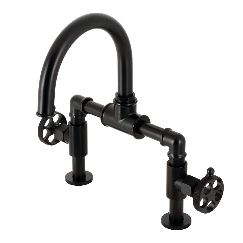 Robinet de salle de bain Webb Bridge noir mat Kingston Brass KS2170RKX