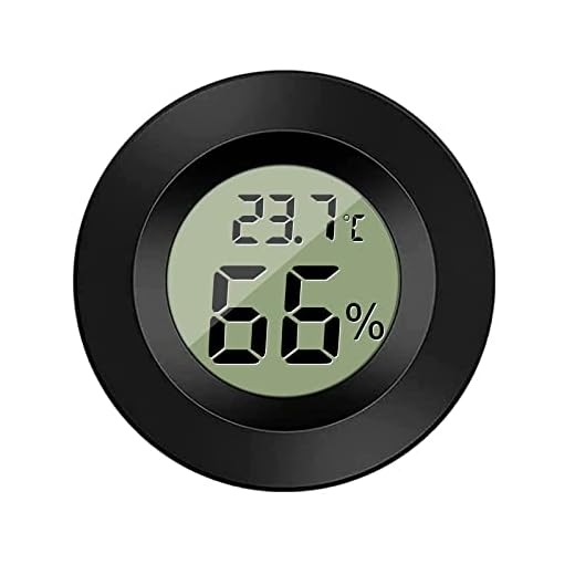 ZHITING Medidor digital de temperatura y humedad de forma redonda negra para interiores, higrómetro, pantalla LCD, grados Celsius °C para humidificadores, invernadero