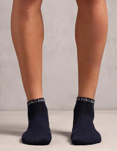 Image of U.S. POLO ASSN. Men's ES008 Cotton Stretch Ankle Length Socks - Pack Of 3