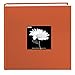Fabric Frame Cover Photo Album 200 Pockets Hold 4x6 Photos, Tangerine Orange