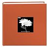 Fabric Frame Cover Photo Album 200 Pockets Hold 4×6 Photos, Tangerine Orange