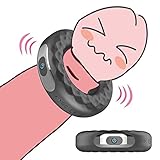 KMRD Pénīsrīng Doble Anīlló Vibrạdór Hombre Péné Pareja Mụjer Clītőris, Cóckring Silicone Vībrạdóres Anīllós con Control Remoto, Ajustable USB Recargable