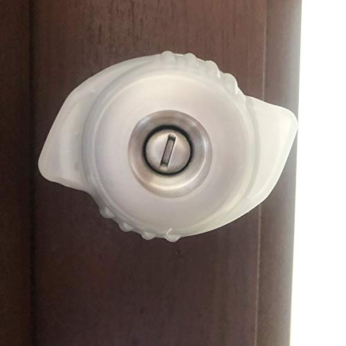 Doorknob Grips, Door Knob Cover, Open Doors Easily Standers Great Grips With Glow Inserts Sleep Aids, Silicone Doorknob Bumper Grips, Childproof Door Handle Safety Covers (2 Pack) #TOP16