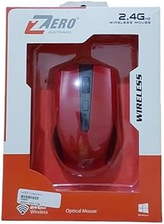 ماوس لاسلكي مع موصل نانو USB بتقنية لاسلكية 2.4 جيجاهرتز - احمر - ZR1100