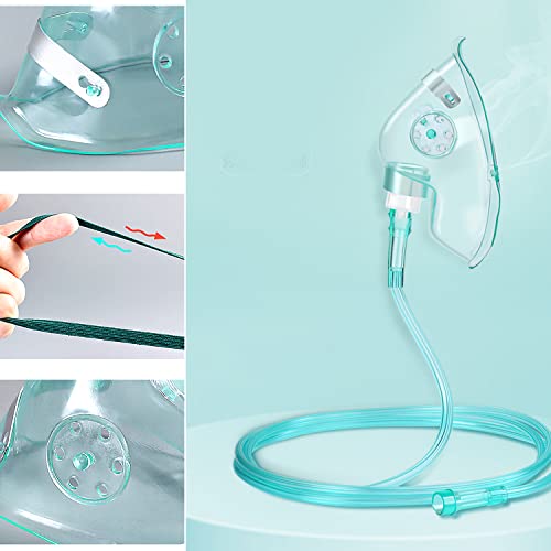 Shishuyu 3 Pack- Adult Elongated Oxygen Mask For Face With Tube And Adjustable Elastic Strap #TOP3