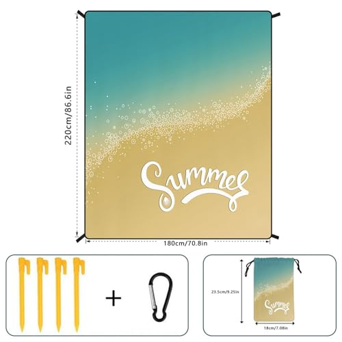 Couverture de plage imperméable et pliable pour camping et randonnée