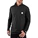 Force Relaxed Fit Long Sleeve Quarter Zip Pocket T-Shirt Black