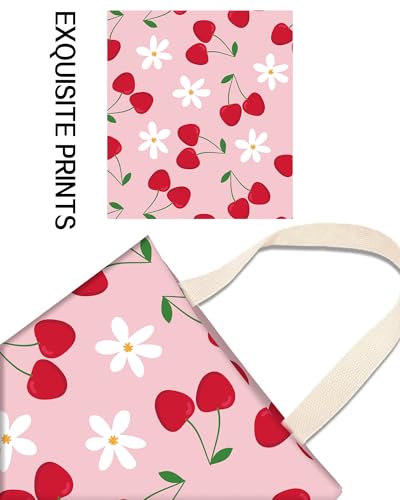 Image of Car Trash Can, Durable Hanging Car Trash Garbage Bag, Cute Automotive Garbage Cans Organizer, Cute Pink Cherry