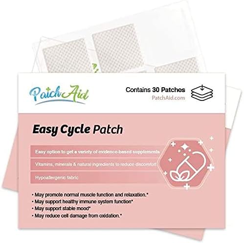 Patch Aid Easy Cycle - 30 Topical Patches. Natural & Vegan. High Absorption and More Bioavailable. Suitable for Sensitive Stomachs & Bariatric.