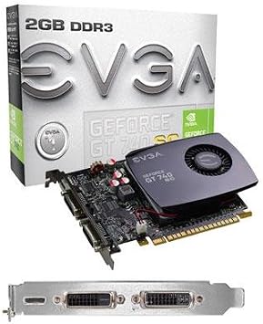 Evga 02G-P4-2742-KR GEFORCE GT740 SC 1SLOT PCIE 2GB DDR3 HDMI DVI-V DVI-D 1334MHZ