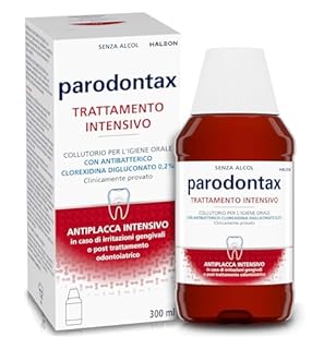 Parodontax Collutorio Clorexidina Trattamento Intensivo, Antibatterico e Antiplacca senza alcol, 300 ml