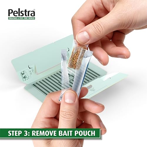 Image of REDZONE Cockroach Trap for Home and Kitchen - Non-Toxic, Pesticide-Free,Monitoring Roach Repellent for Cockroach Bait Attractant, Easy-to-Use Sachet, Safe for Kids, Pets & Effective, (Pack of 300)