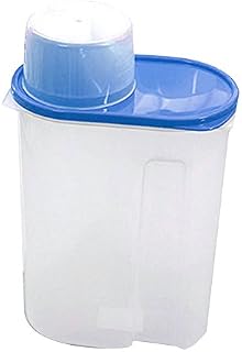 Gemini_mall® 1.9l/2.5L Cereal Container with Lid, Plastic Dry Food Storage Container Dispenser (2.5L, Blue)