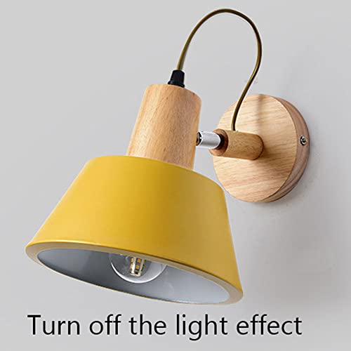 Lámpara de pared E27 con cabezal orientable e iluminación macarrón para lectura 6