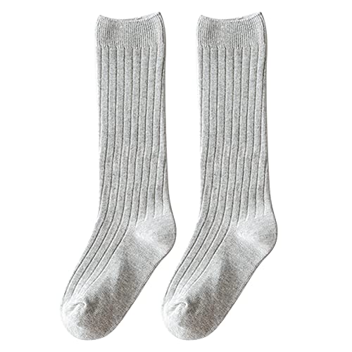 Girls Boys Knee High Seamless Cotton Socks Baby Kids Socks Stockings for School Uniform